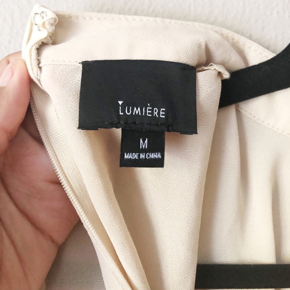 SOLD- Sheer blush nude mockneck gathered sleeve top - Picture 7 of 7